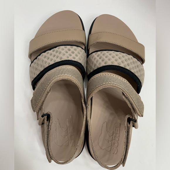 Sorel Roaming Decon Sligback Flats Sandals Sz 7.5 Tan Gladiator Ankle Strap - Picture 10 of 16